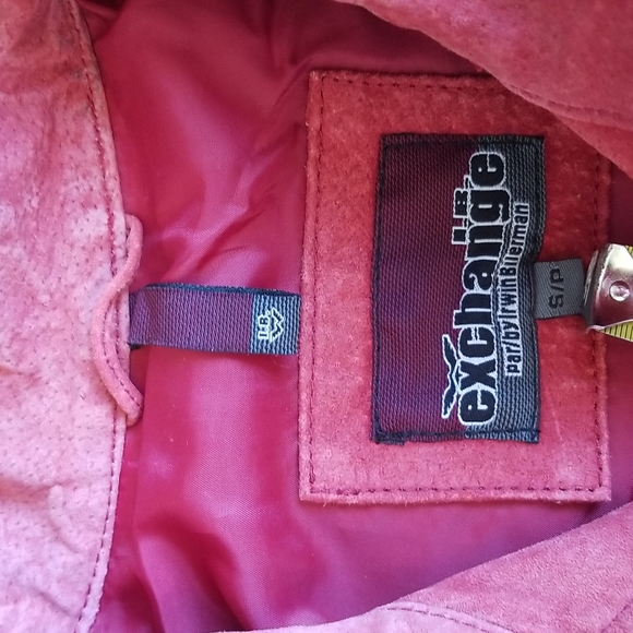 (S) I.B Exchange 100% Leather Shell Suede Jacket Fall Soft Classic Retro Moto - Picture 3 of 11